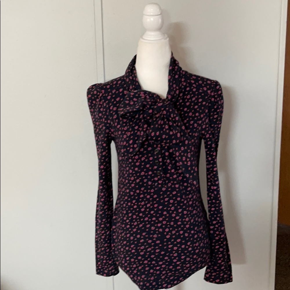 Marc By Marc Jacobs floral print tie neck blouse